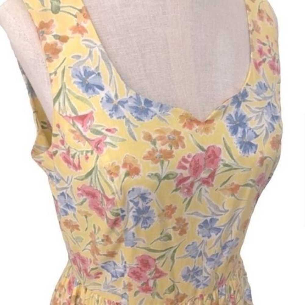 Vintage Laura Ashley Yellow Floral Sun Dress - image 4