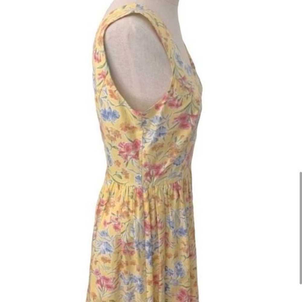 Vintage Laura Ashley Yellow Floral Sun Dress - image 5