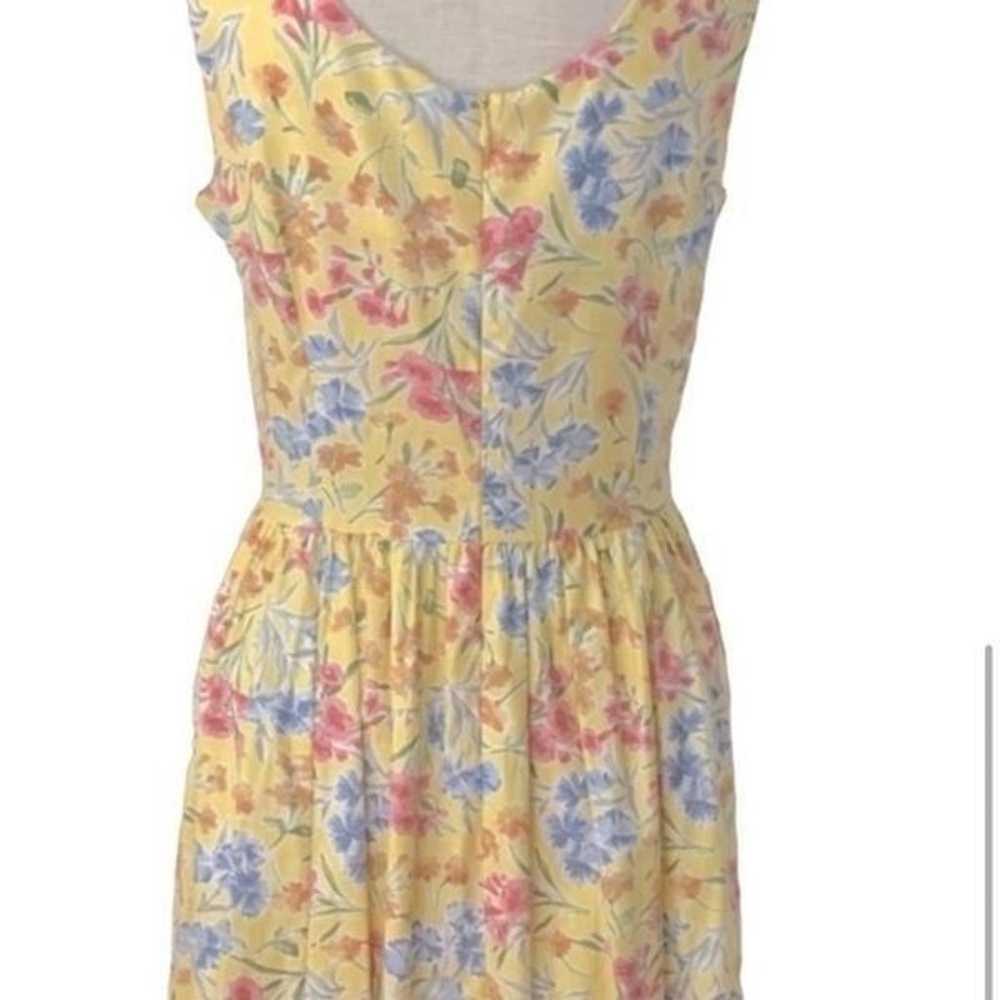 Vintage Laura Ashley Yellow Floral Sun Dress - image 7