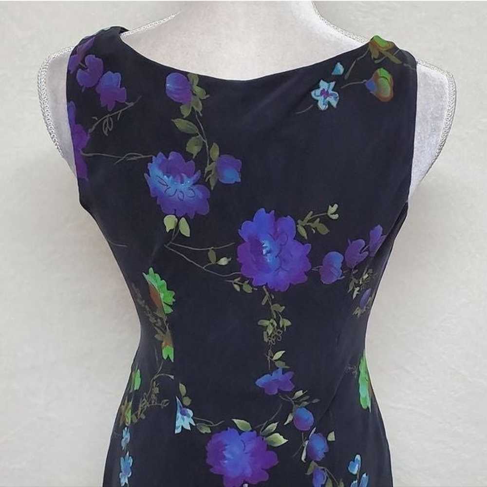 Vintage Liz Claiborne Purple Floral Silk Chiffon … - image 10