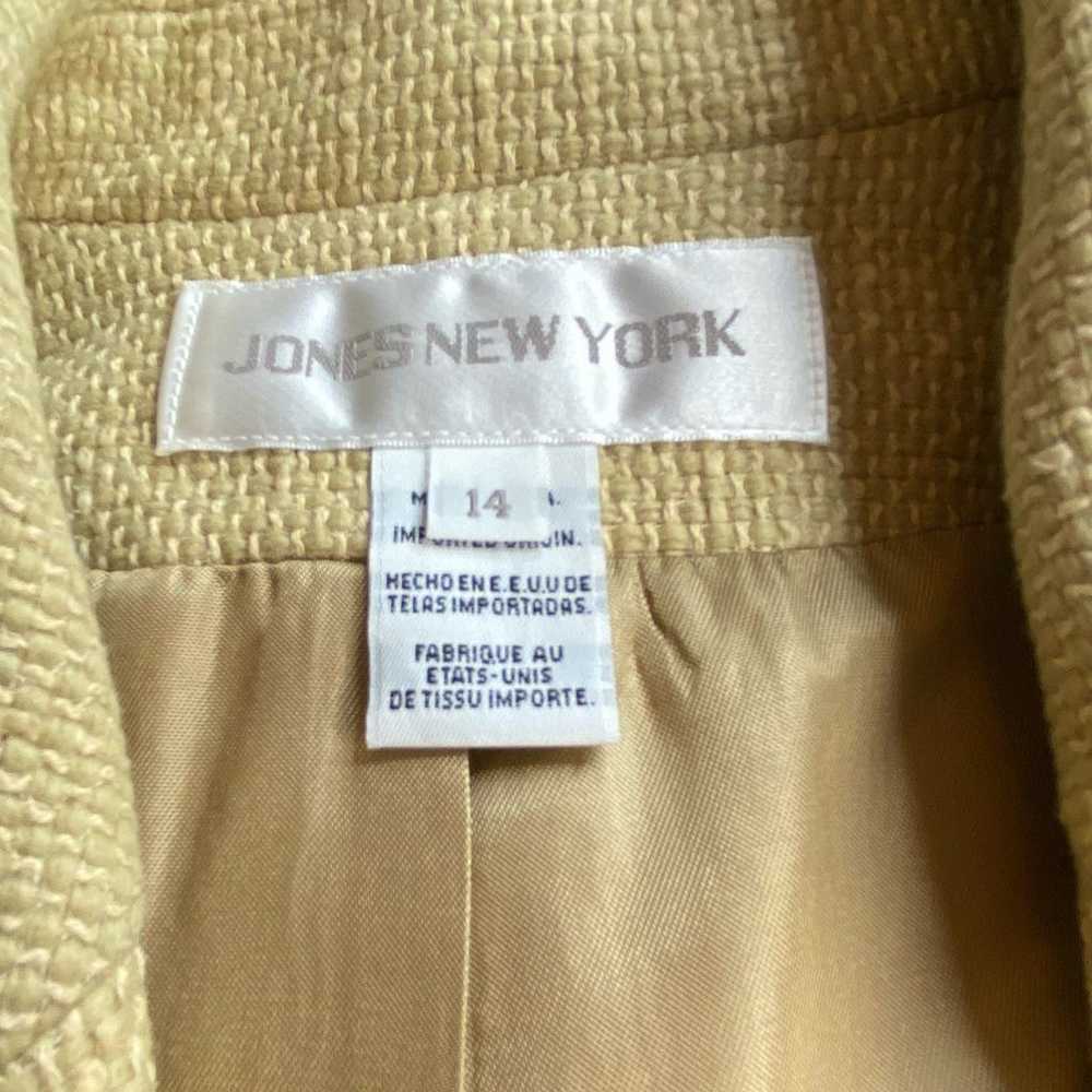Jones New York Cream Linen Look Blazer Size 14 - image 6