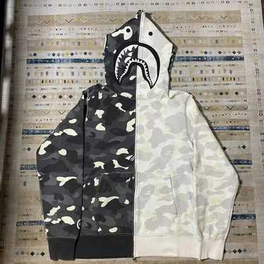 Bape city camo half cheap shark hoodie