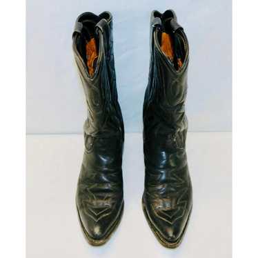 Other Vintage Biltrite Black Leather Cowboy Boots… - image 1