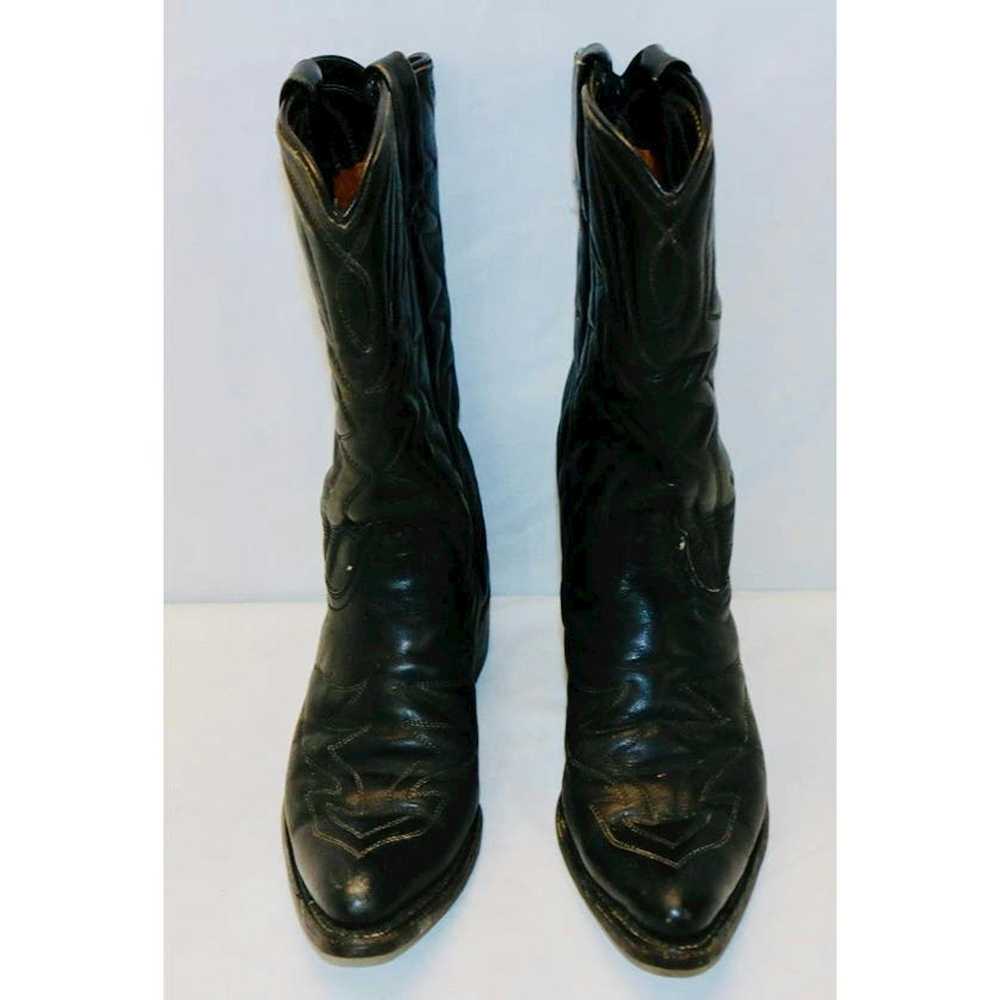 Other Vintage Biltrite Black Leather Cowboy Boots… - image 3