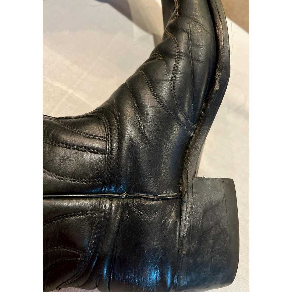 Other Vintage Biltrite Black Leather Cowboy Boots… - image 6