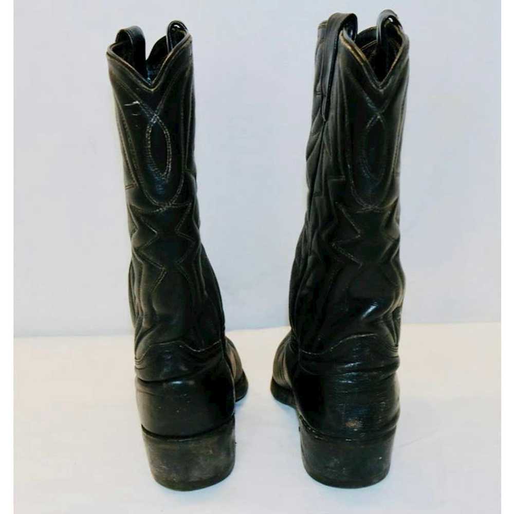 Other Vintage Biltrite Black Leather Cowboy Boots… - image 9