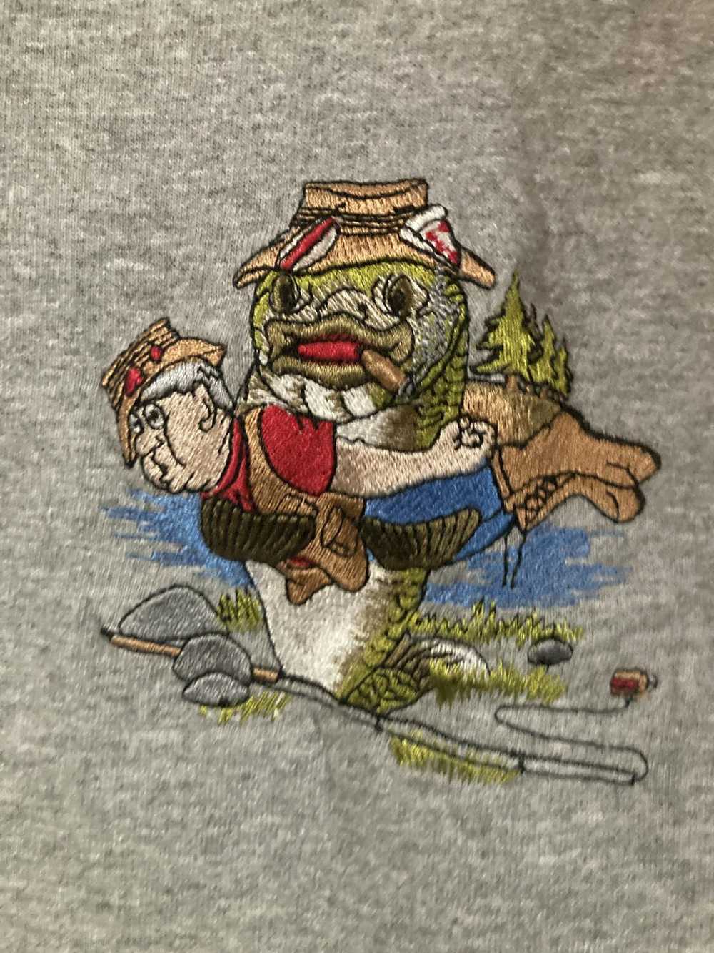 Other × Rare × Vintage Embroidered funny fishing … - image 2