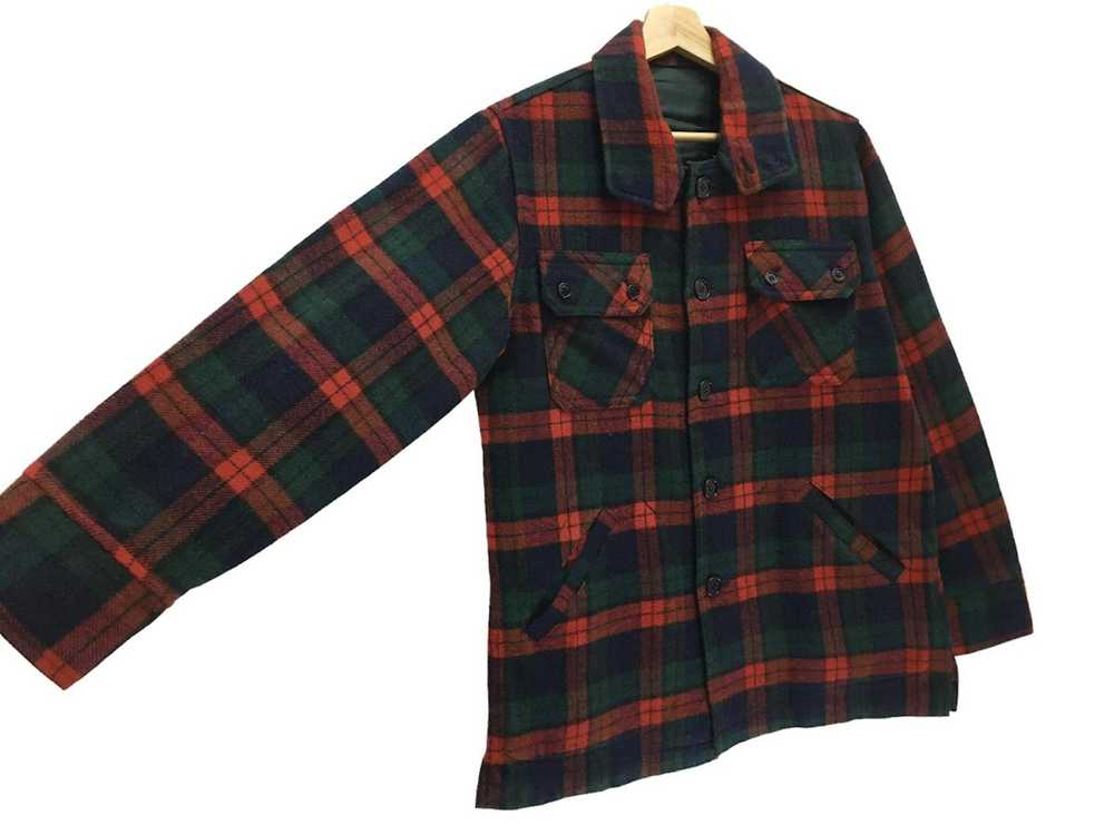 Japanese Brand Vintage 80s Checked Jacket Wool - image 2