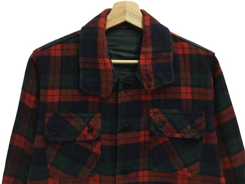 Japanese Brand Vintage 80s Checked Jacket Wool - image 5