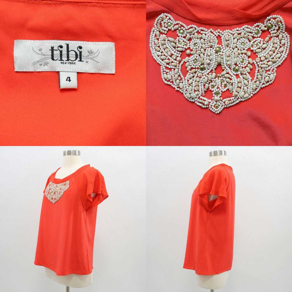 Tibi Tibi Blouse Top Shirt Womens 100% Silk Sz 4 … - image 4