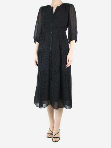 Ba&sh Black tonal patterned dress - size UK 8 - image 1