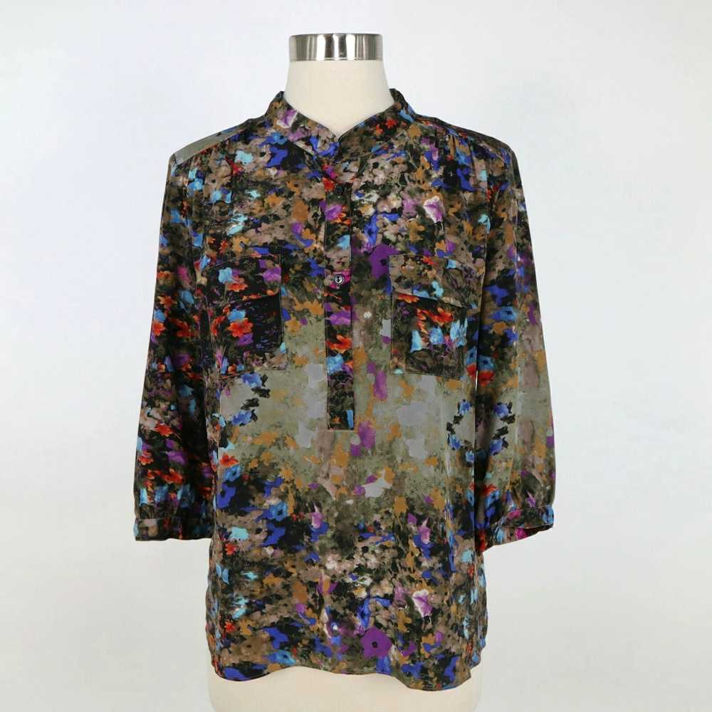 Parker Parker Silk Blouse Top Womens XS Pullover … - image 1
