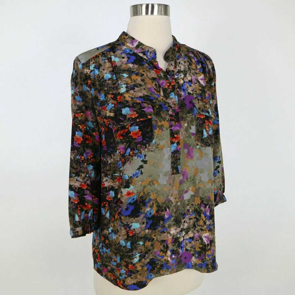 Parker Parker Silk Blouse Top Womens XS Pullover … - image 3