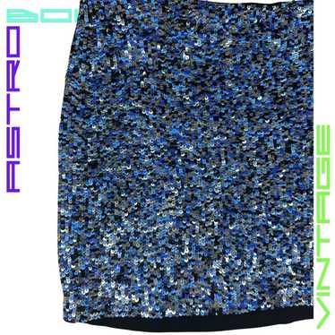 Haute Hippie HAUTE HIPPIE BLUE SEQUIN MINI SKIRT