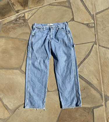 Lee 90s VTG LEE DUNGAREES Carpenter JEANS Denim Loose DISTRESSED Straight  38x30