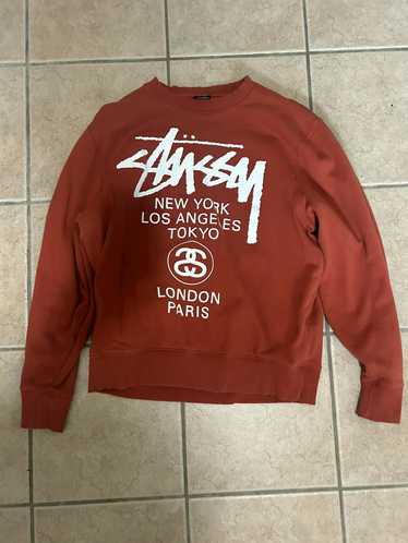 Stussy Brick red STUSSY crewneck