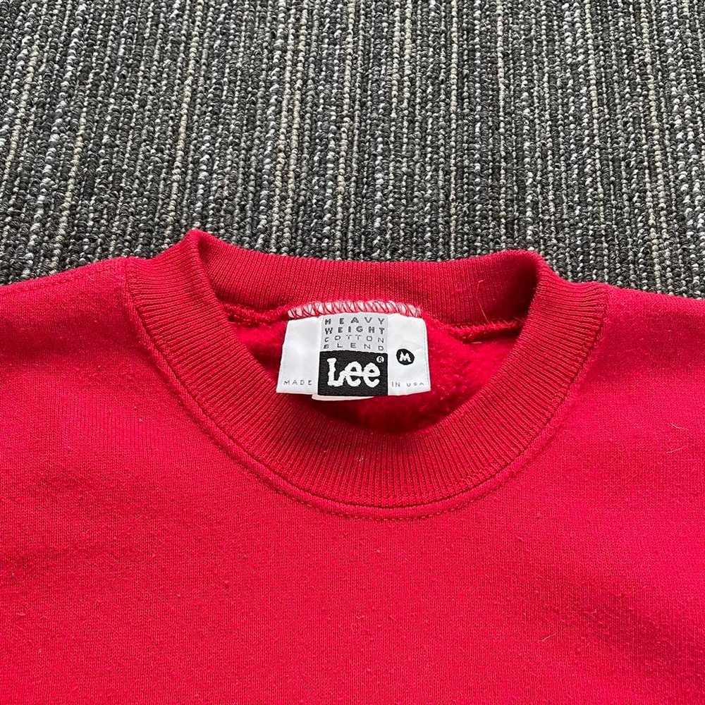 90s Red Lee Heavy Weight Blank Crewneck - image 2