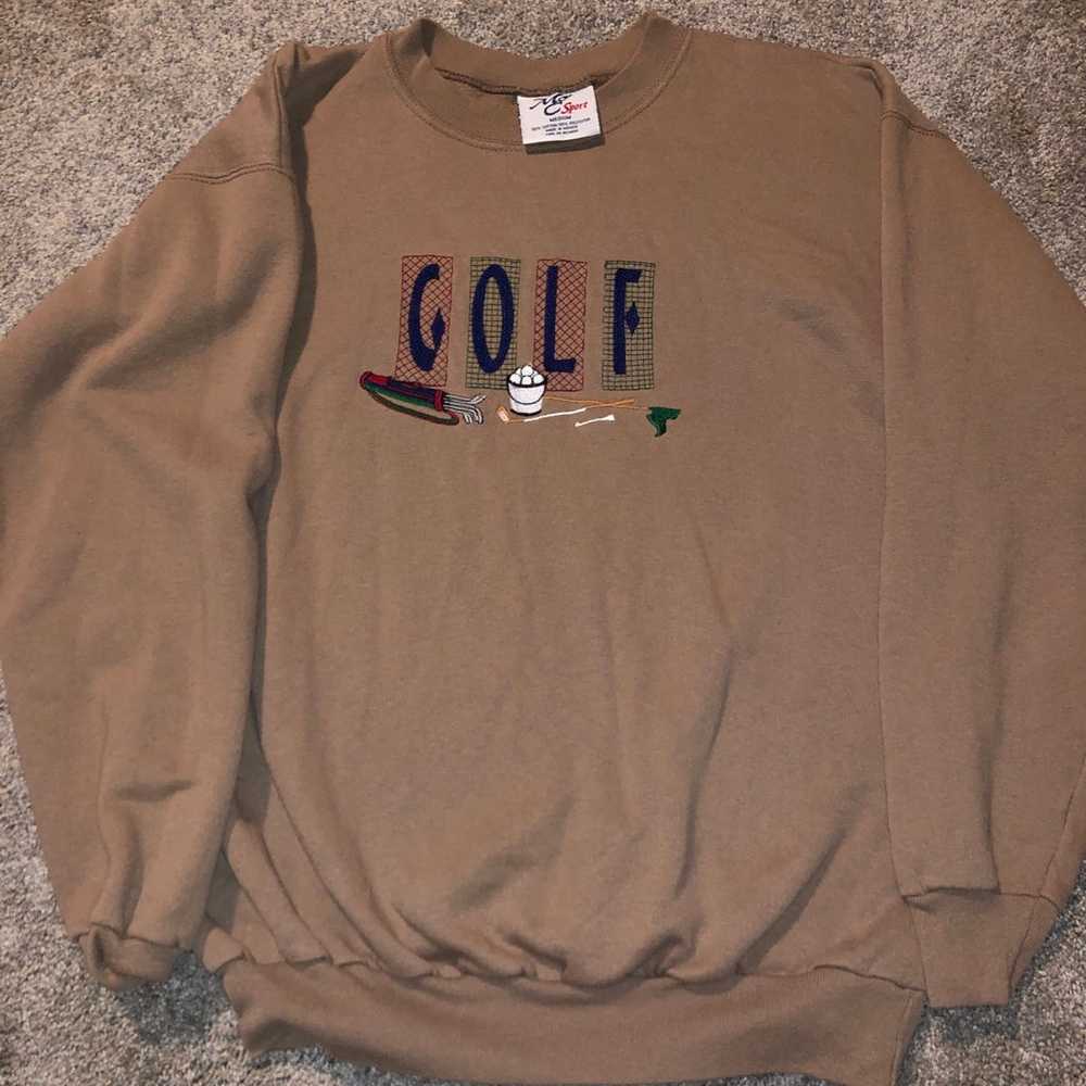 Vintage M&C Sport Golf Sweatshirt - Light Brown, … - image 1