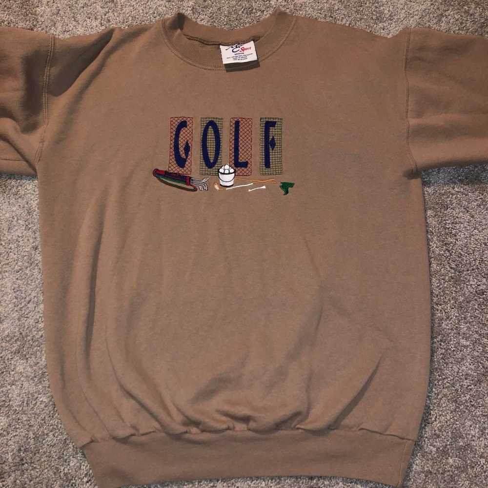 Vintage M&C Sport Golf Sweatshirt - Light Brown, … - image 2