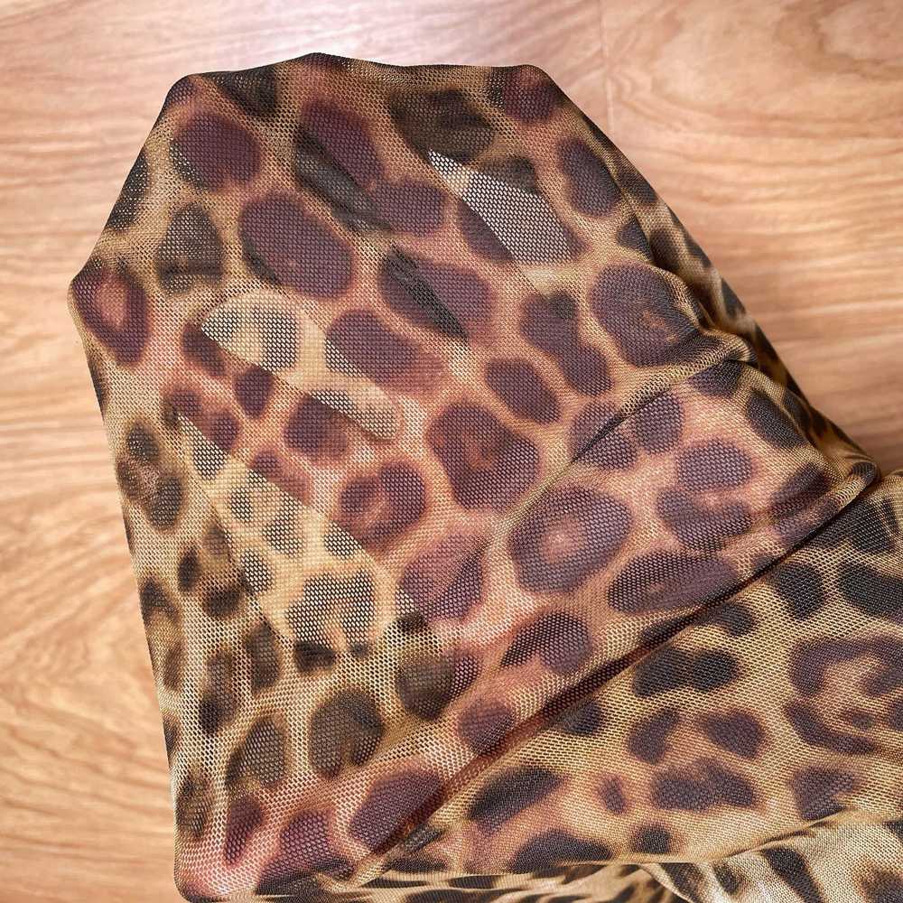 Vintage VTG 90's Sheer Leopard High Cut Leg Bodys… - image 6