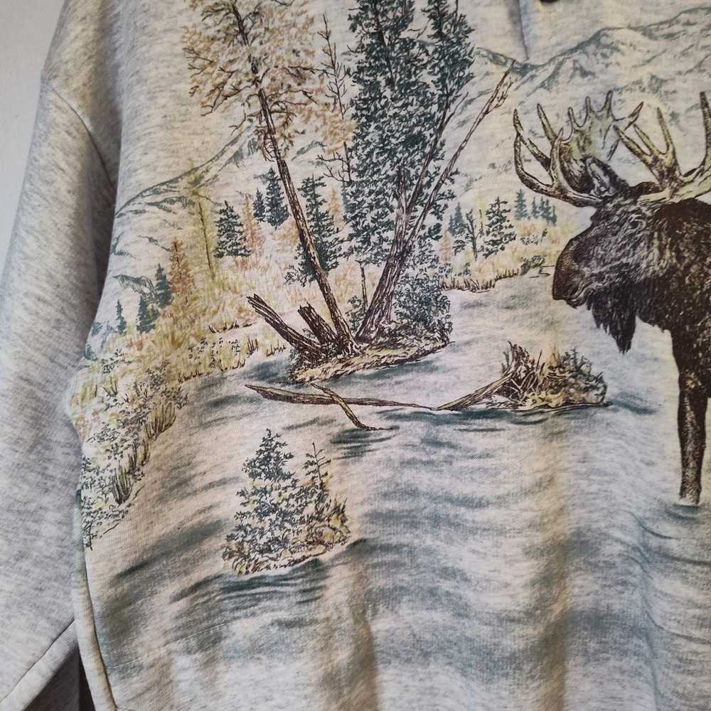 Vintage Art Unlimited moose aop Sweatshirt - image 3