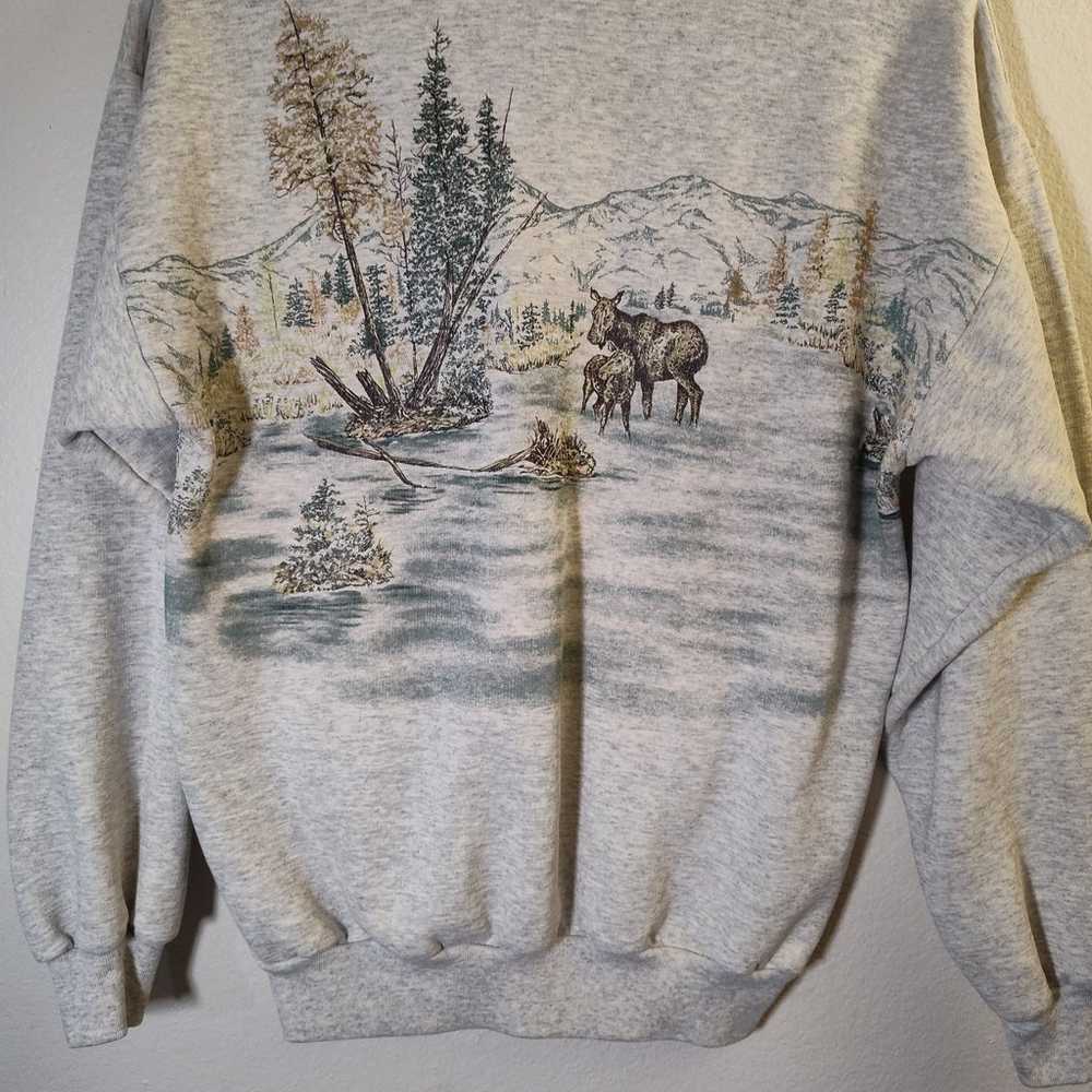 Vintage Art Unlimited moose aop Sweatshirt - image 8