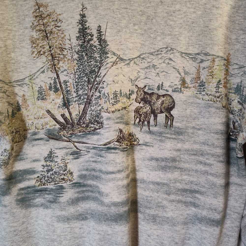 Vintage Art Unlimited moose aop Sweatshirt - image 9