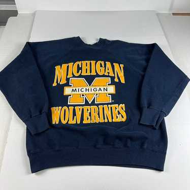 VTG 80s Artex Michigan Wolverines NCAA Sweatshirt… - image 1