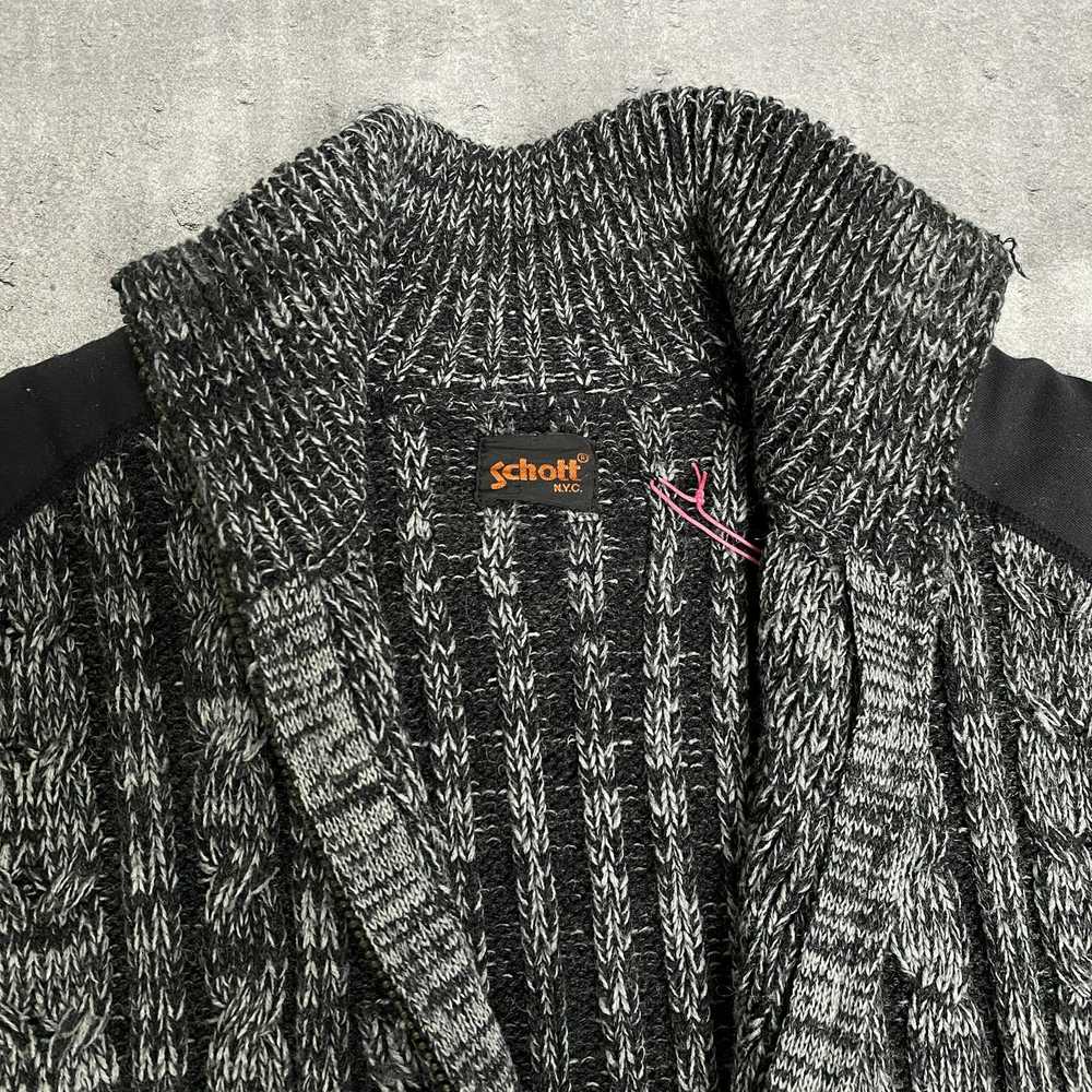 Schott × Vintage Schott NYC grey heavy sweater - M - image 6