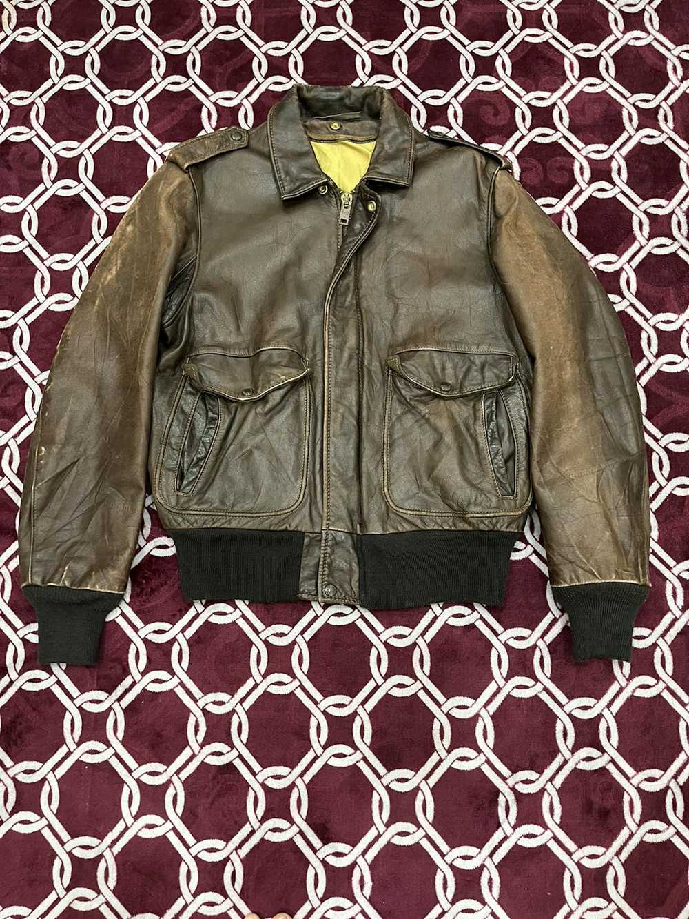 Genuine Leather × Leather Jacket × Schott 🔥Vinta… - image 1