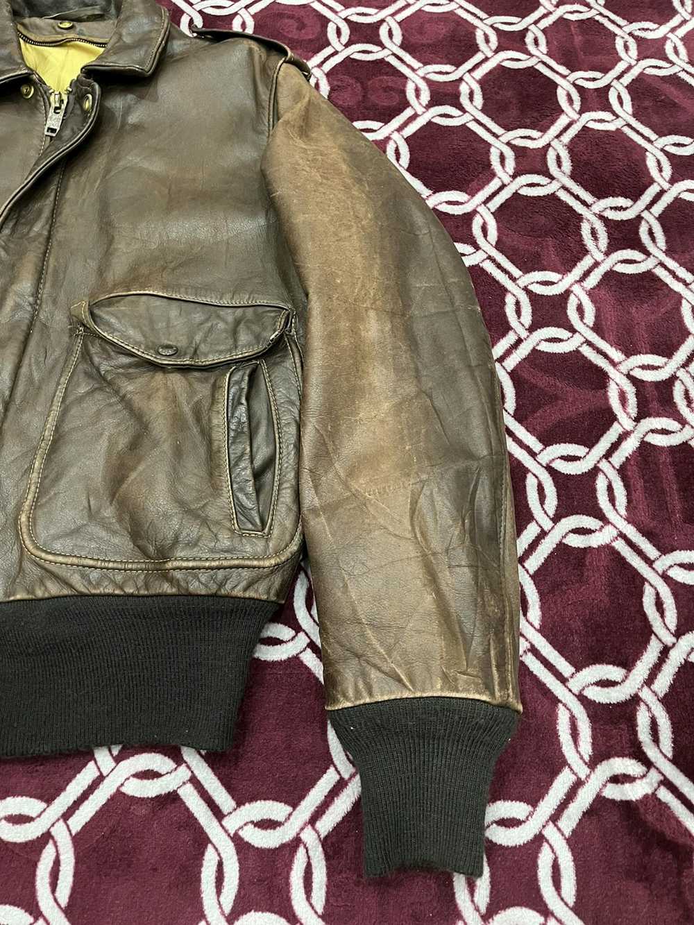 Genuine Leather × Leather Jacket × Schott 🔥Vinta… - image 4