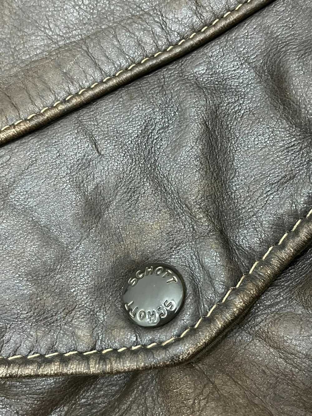 Genuine Leather × Leather Jacket × Schott 🔥Vinta… - image 7