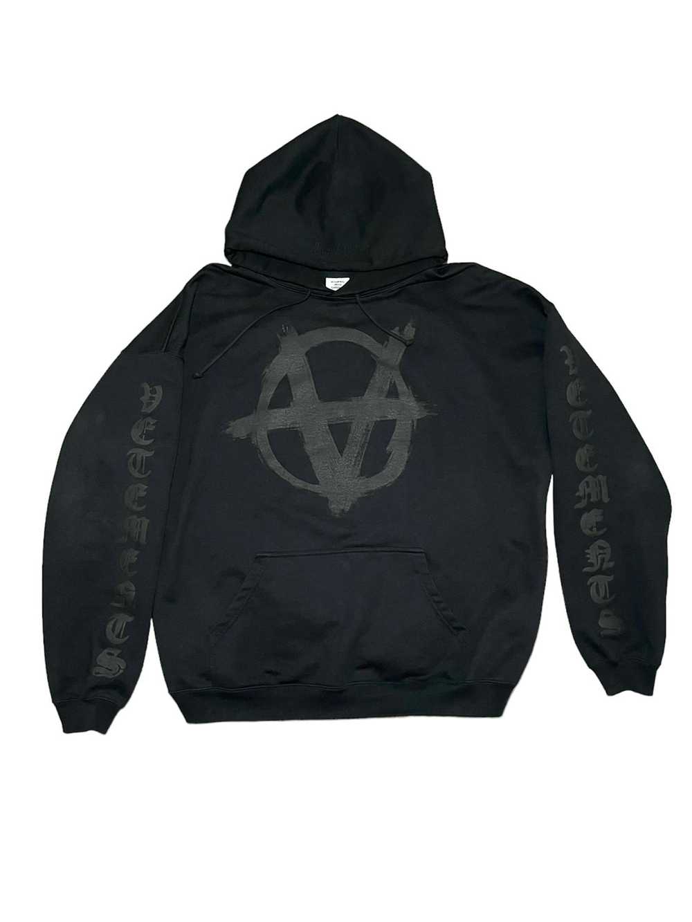 Vetements Vetements AW22 Double Anarchy Logo Hood… - image 1