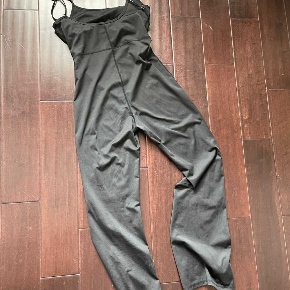 Black Flare Leg Jumpsuit romper Yoga Workout One … - image 8