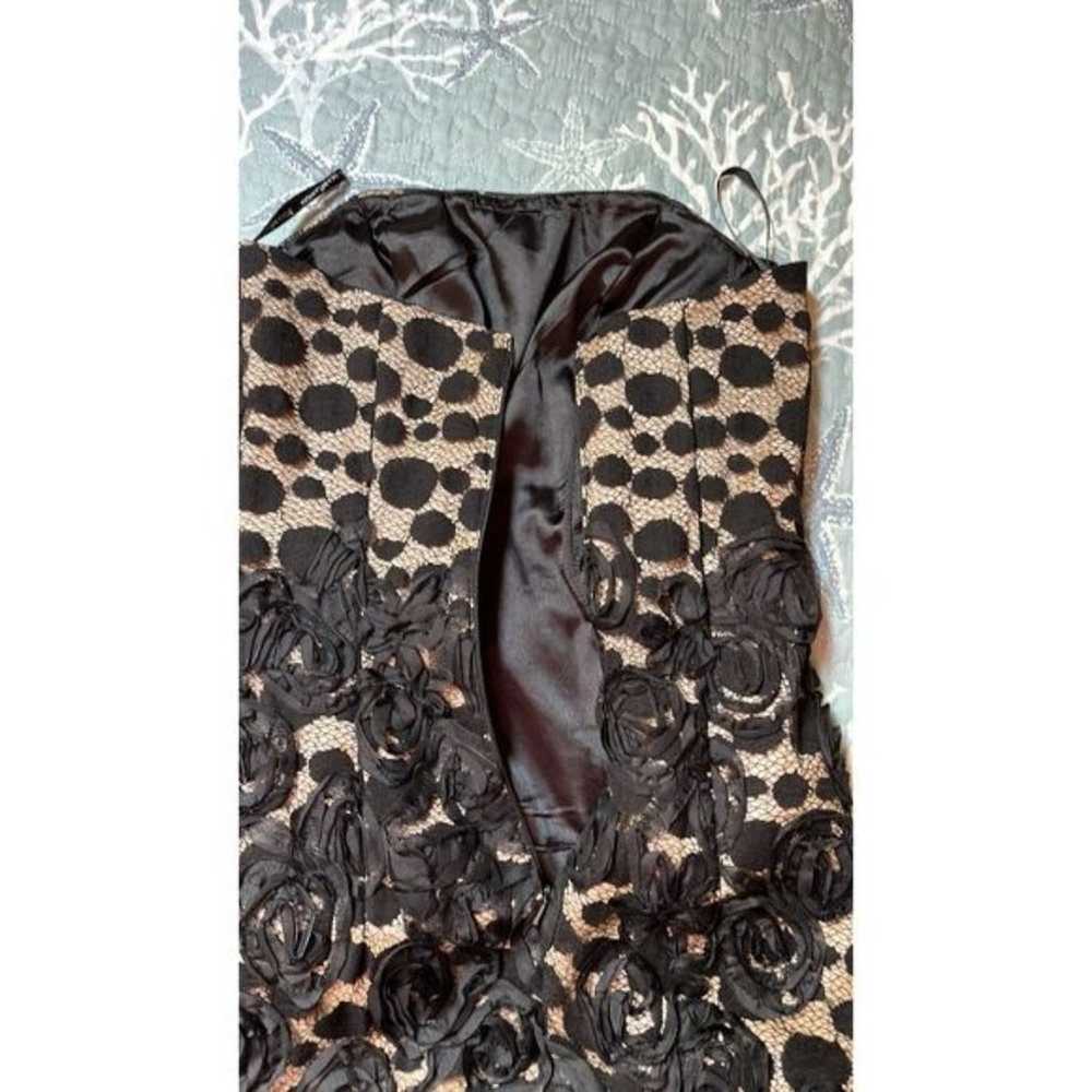 Vintage 1990s Jessica McClintock Black Lace Strap… - image 7