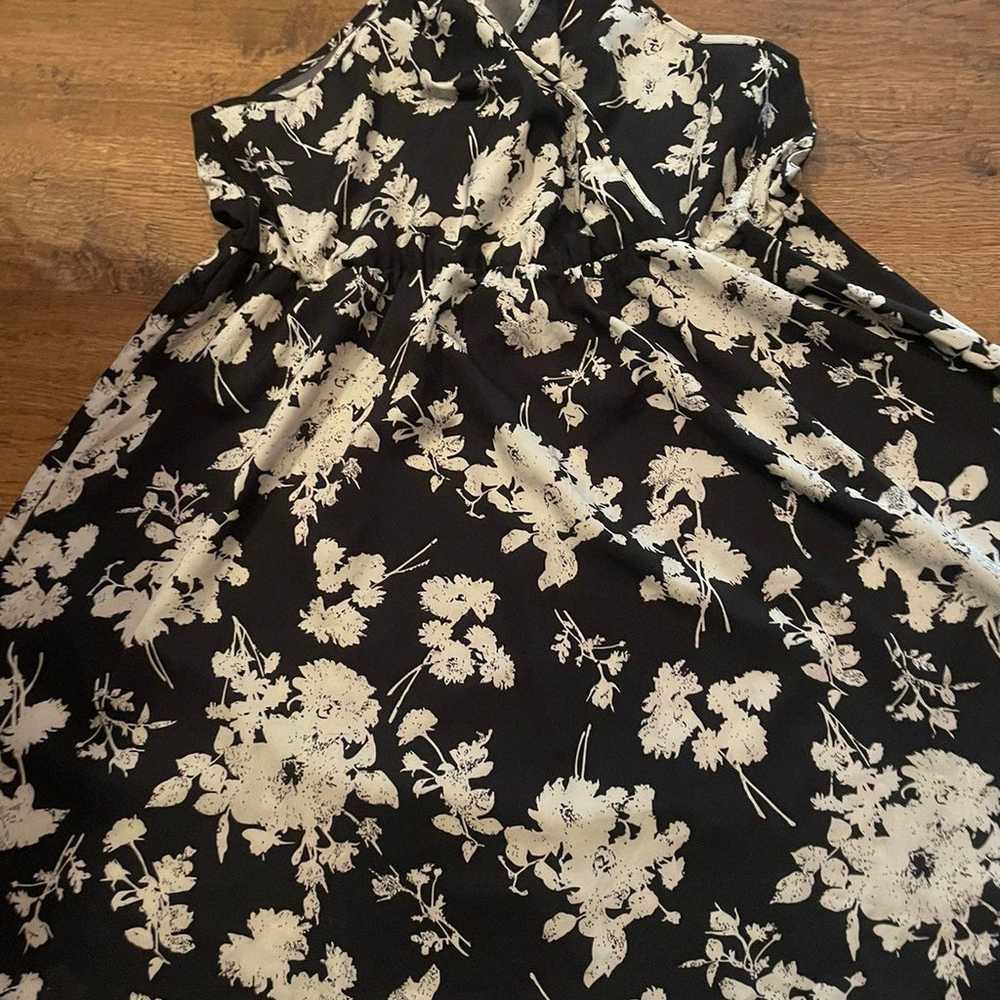 Floral Dress black & white 2X NEW - image 1