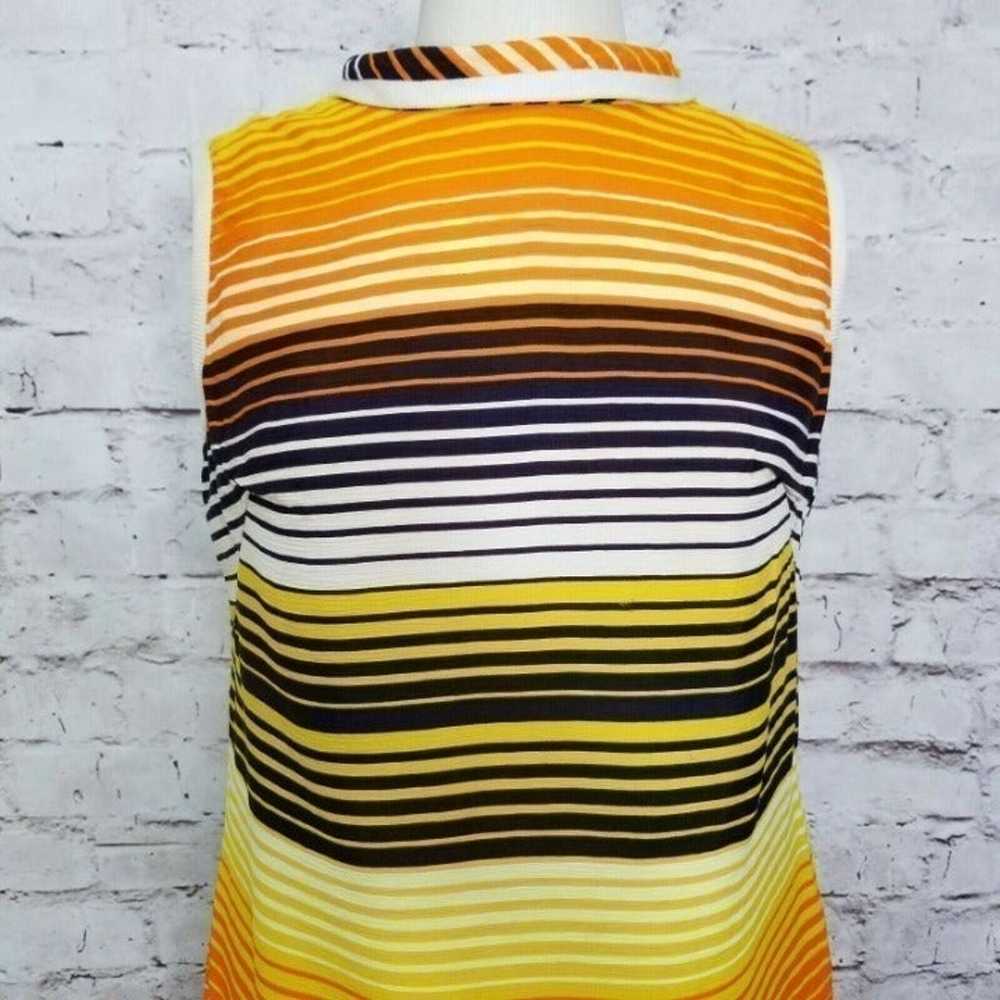 VTG 70s Handmade  Bright Striped Dress - image 2