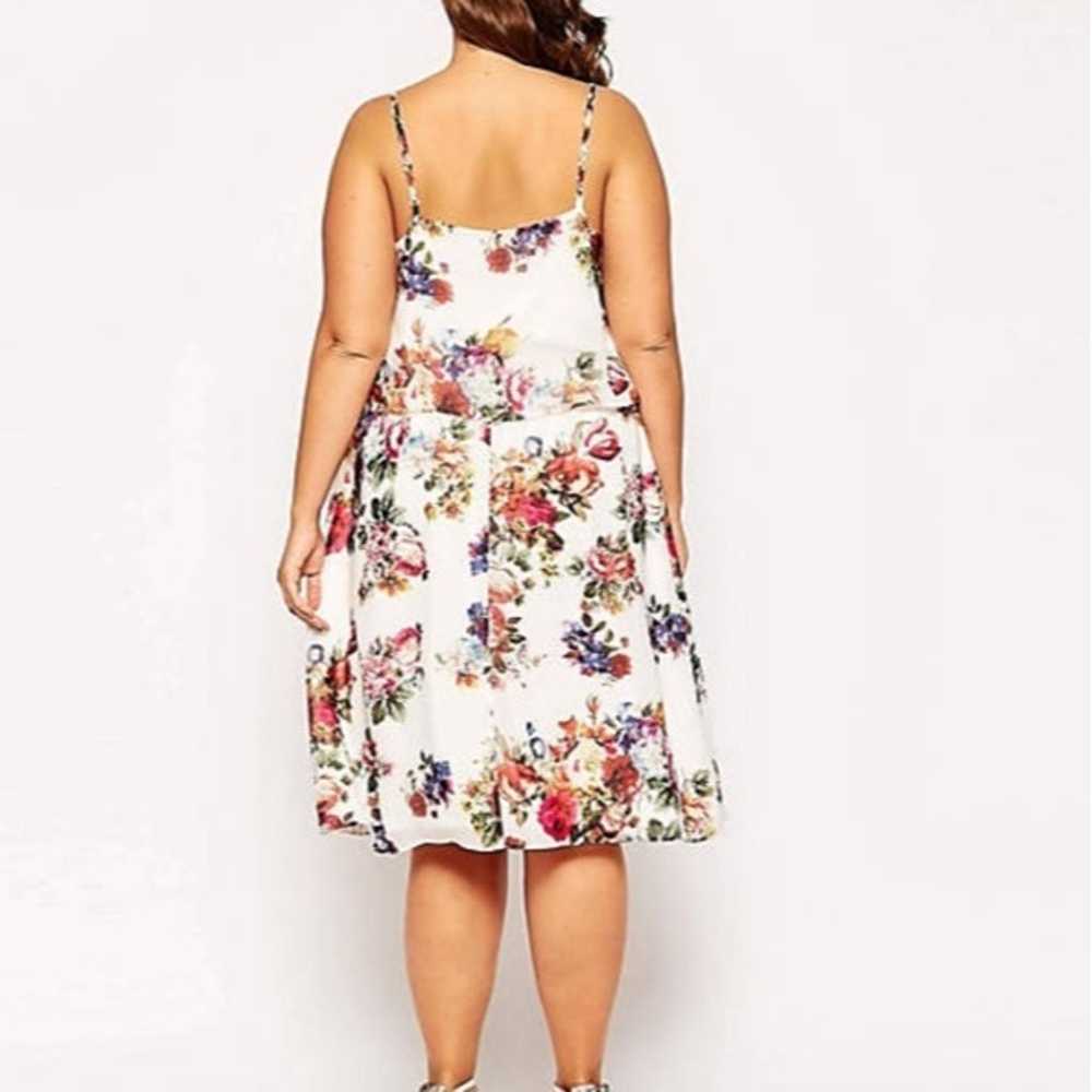 ASOS CURVE Double Layer Midi Dress In Floral Prin… - image 2