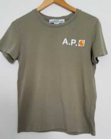 【美品】A.P.C. CARHARTT WIP カバーオール Mサイズ オリーブ 美品】A.P.C. CARHARTT WIP カバーオール Mサイズ オリーブ