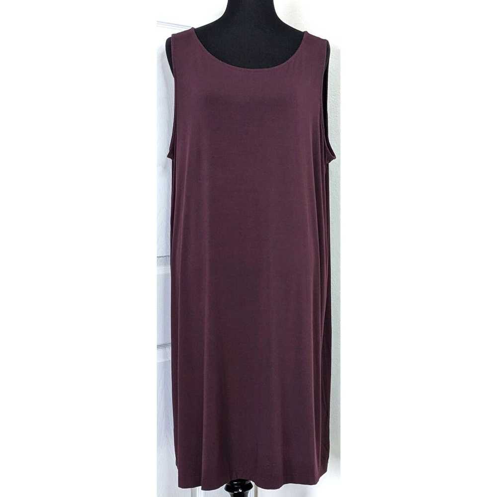 Eileen Fisher Dress Womens 3X Plus Stretch Viscos… - image 1
