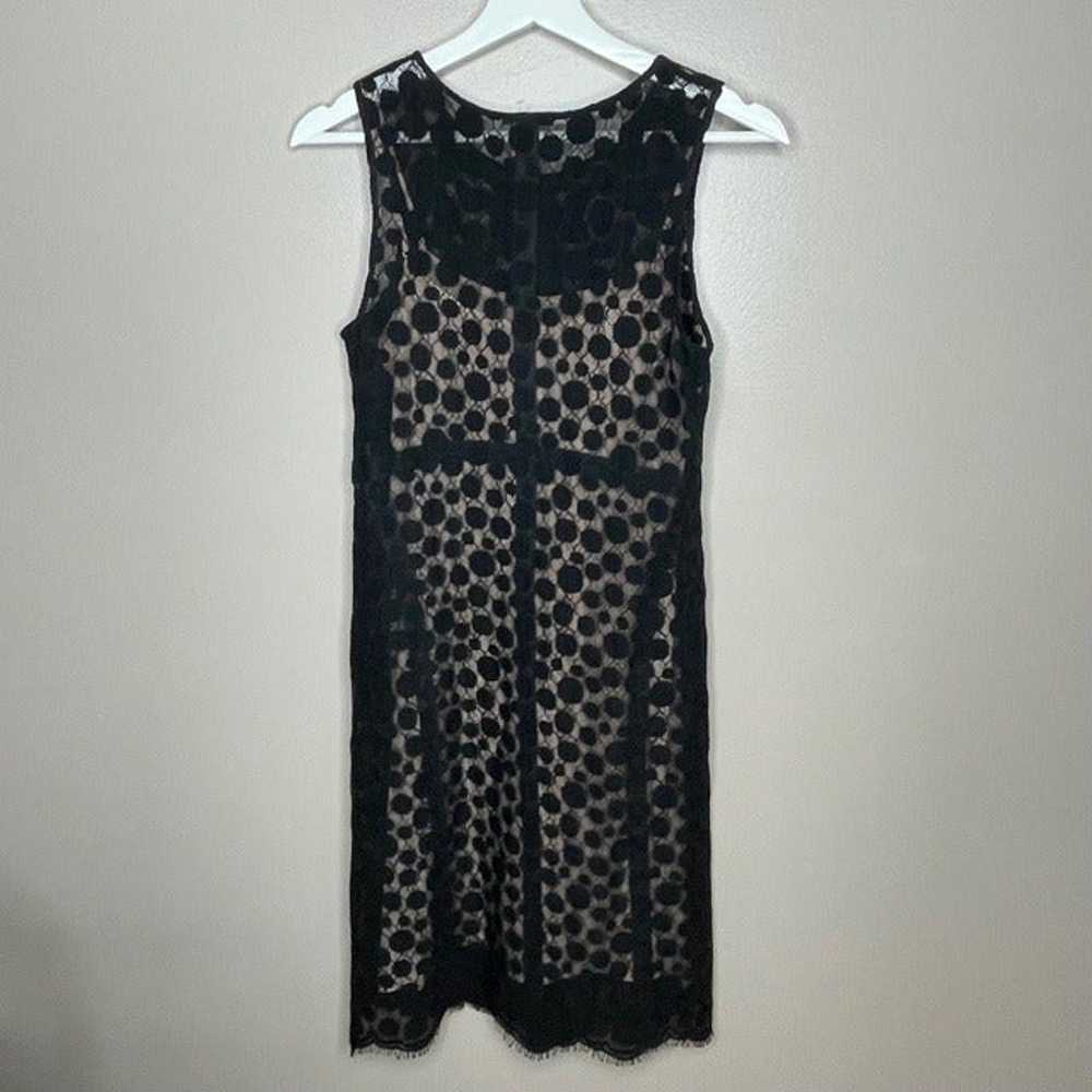 Theory Black Sheer Lace Tan Slip Dress - image 4