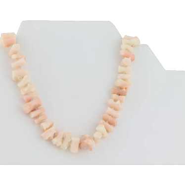 Angel Skin Coral Bead Necklace Long 32" inch - image 1