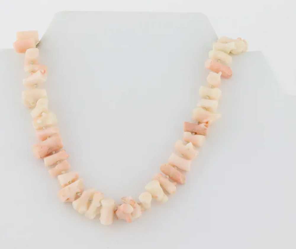 Angel Skin Coral Bead Necklace Long 32" inch - image 4