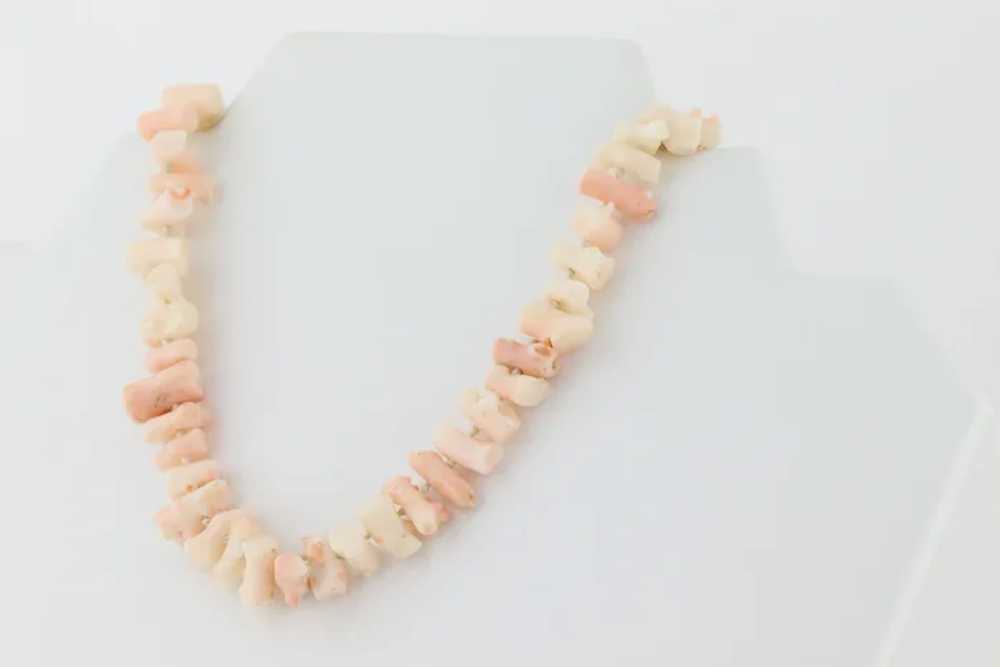 Angel Skin Coral Bead Necklace Long 32" inch - image 5