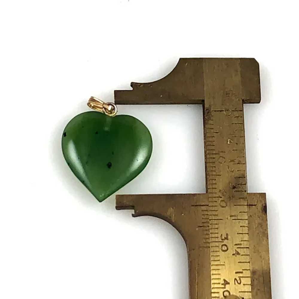 Green Jade Heart Pendants 1970's NOS - image 2