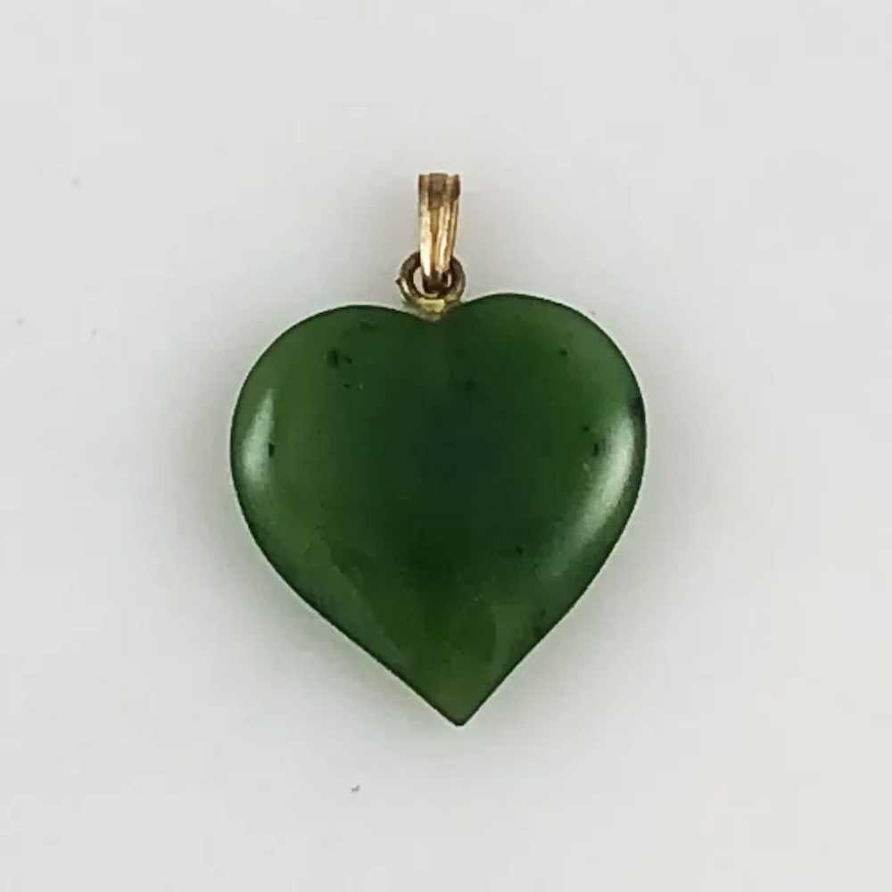 Green Jade Heart Pendants 1970's NOS - image 6