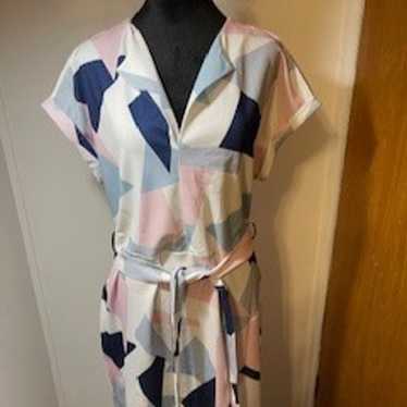 NWOT, MULTI COLOR WMS DRESS W/BELT - image 1