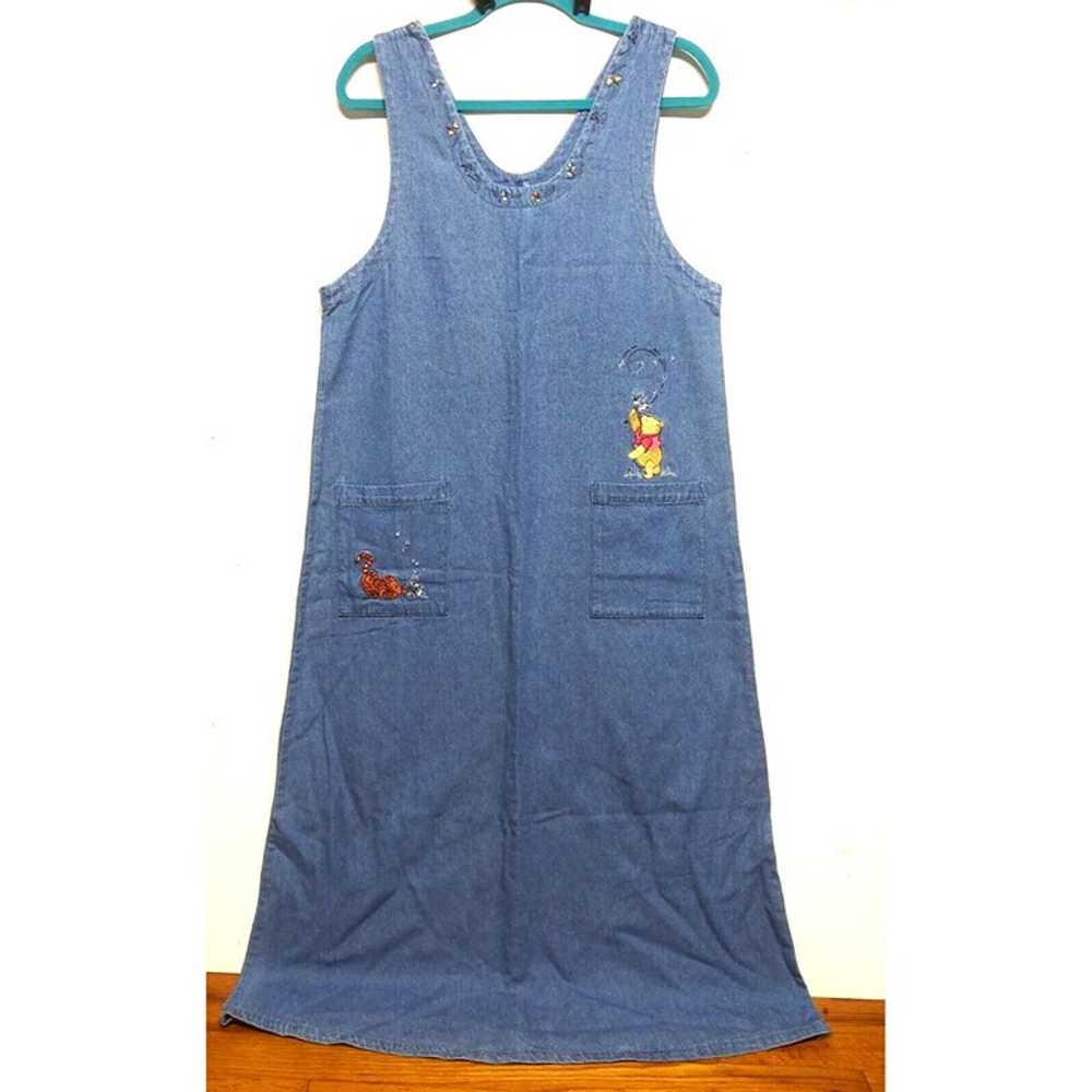 RARE Disney Store dress denim jumper Size L /G Wi… - image 10