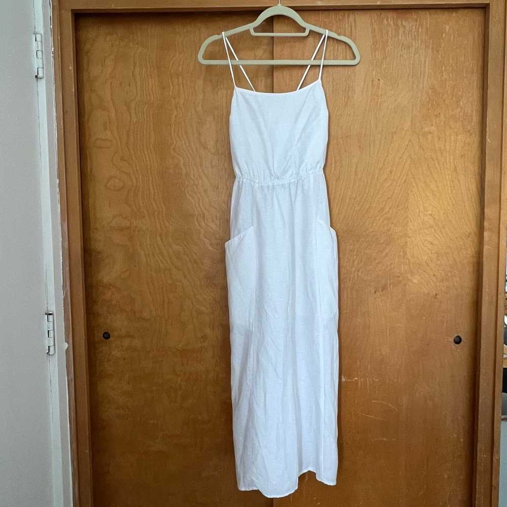 Reformation White Tencel Linen Midi Dress Size 2 - image 12