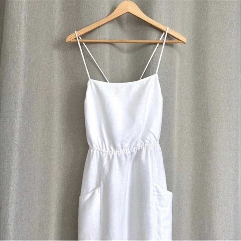 Reformation White Tencel Linen Midi Dress Size 2 - image 3